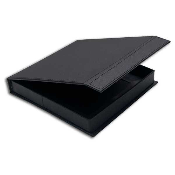 Cutie Piele Neagra inchidere Magnetica